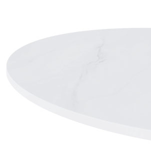 Mesa Exterior ANNE Ø70x75 cm, Porcelánico Blanco/Metal Negro - Vackart 2