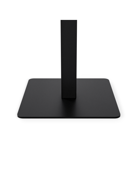 Mesa Alta Exterior HELLE 70x70x96 cm, Porcelánico Blanco / Metal Negro