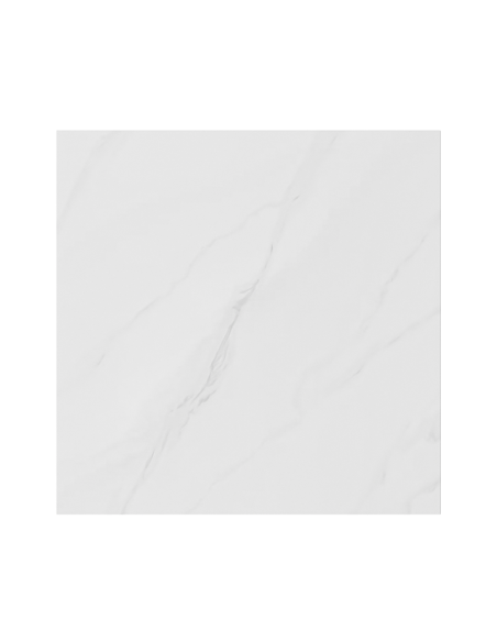 Mesa Alta Exterior HELLE 70x70x96 cm, Porcelánico Blanco / Metal Negro