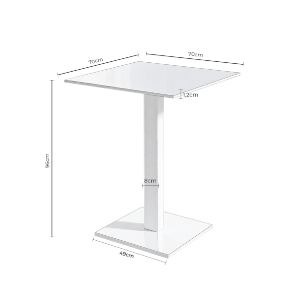 Mesa Alta Exterior HELLE 70x70x96 cm,...