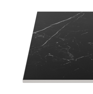 Mesa Alta Ext HELLE 70x70x96 cm, Porcelánico Negro/Metal Negro-Vackart 2