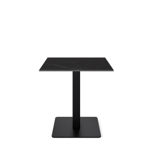 Mesa Ext HELLE 70x70x75 cm, Porcelánico Negro / Metal Negro - Vackart