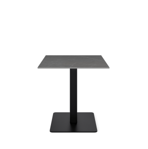 Mesa Ext HELLE 70x70x75 cm, Porcelánico Gris / Metal Negro - Vackart