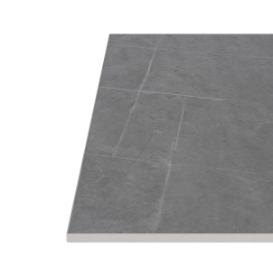 Mesa Ext HELLE 70x70x75 cm, Porcelánico Gris / Metal Negro - Vackart 2