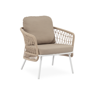 Conjunto Jardín IDA 4P/Sofá+Sillones+Mesa Centro, Beige/Blanco- Vackart 2