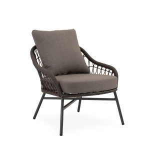 Conjunto Jardín LUFT 4 P/Sofá+Sillones+Mesa Centro, Gris Osc - Vackart 2