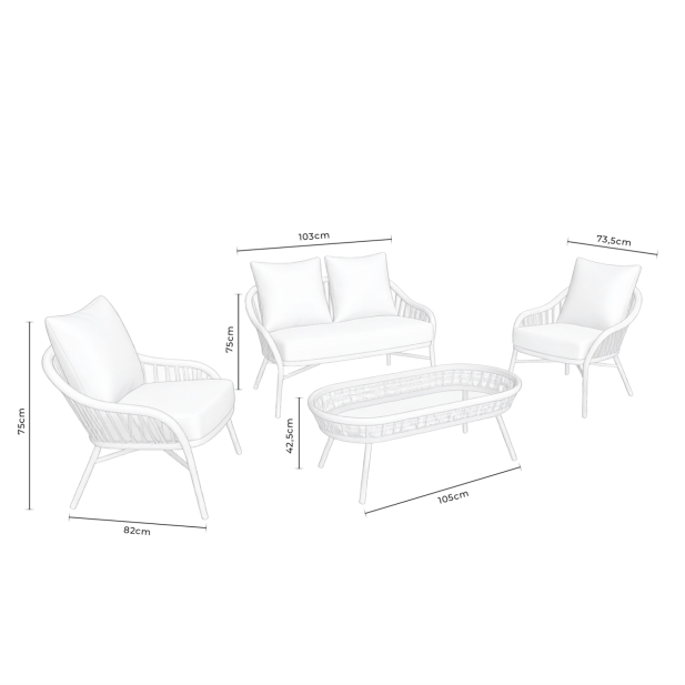 Conjunto de Jardín LUFT 4 Piezas /... Conjunto de Jardín LUFT 4 Piezas /...
