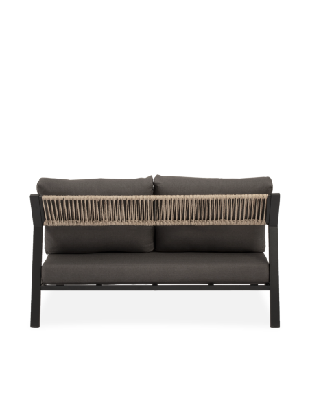 Conjunto de Jardín NEO 4 Piezas / Sofá + Sillones + Mesa de Centro / Negro