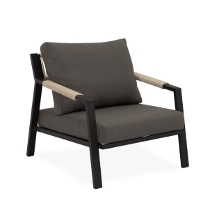 Conjunto de Jardín NEO 4P/ Sofá+Sillones+Mesa Centro / Negro - Vackart 2