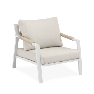 Conjunto Jardín NEO 4P / Sofá+Sillones+Mesa Centro / Blanco - Vackart 2