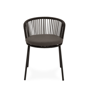 Silla Exterior THEO, Metal / Cuerda Antracita - Vackart 2