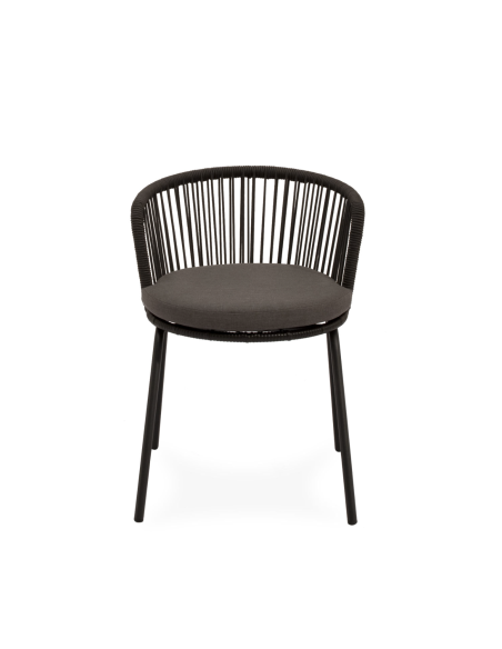 Silla Exterior THEO, Metal / Cuerda Antracita