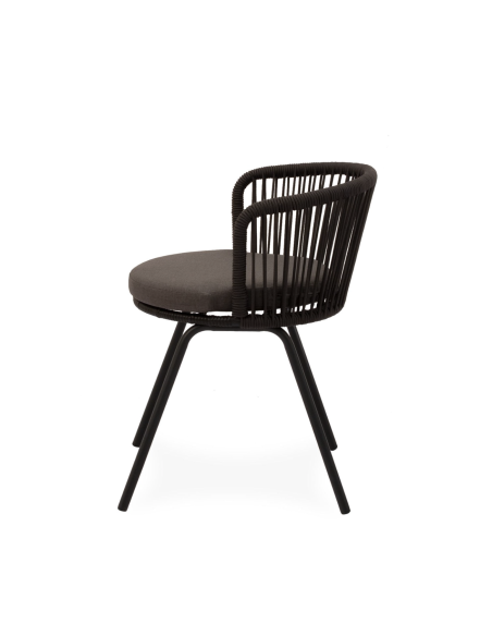 Silla Exterior THEO, Metal / Cuerda Antracita