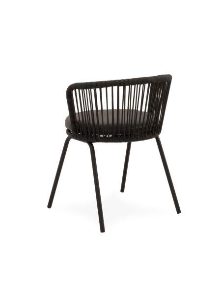 Silla Exterior THEO, Metal / Cuerda Antracita