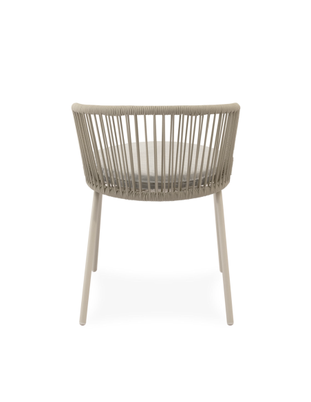Silla Exterior THEO, Metal / Cuerda Beige