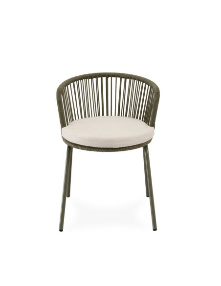 Silla Exterior THEO, Metal / Cuerda Verde