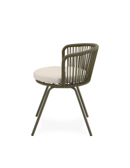 Silla Exterior THEO, Metal / Cuerda Verde
