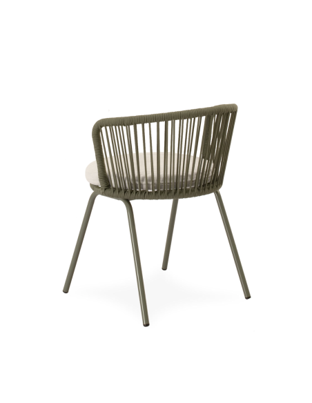 Silla Exterior THEO, Metal / Cuerda Verde