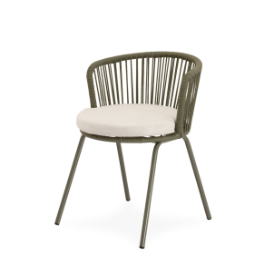 Silla Exterior THEO, Metal / Cuerda Verde - Vackart