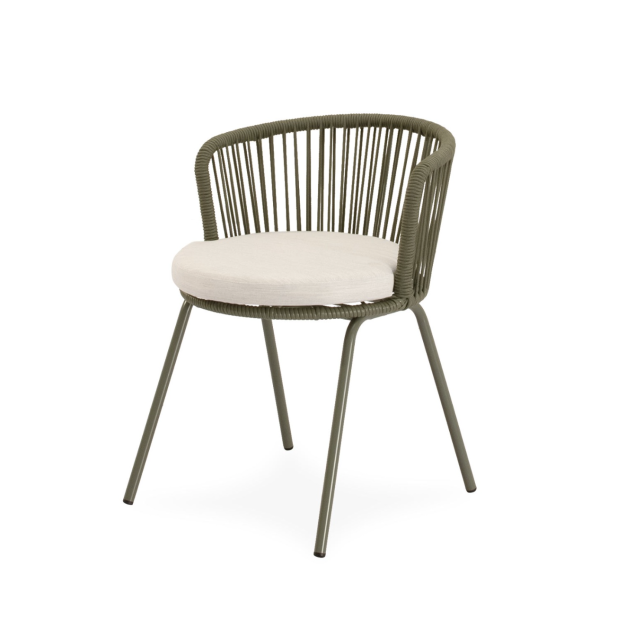 Silla Exterior THEO, Metal / Cuerda Verde - Vackart