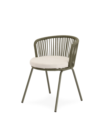 Silla Exterior THEO, Metal / Cuerda Verde - Vackart