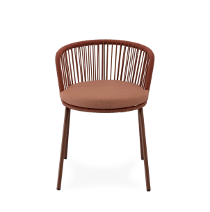 Silla Exterior THEO, Metal / Cuerda Terracota - Vackart 2