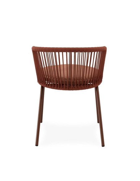 Silla Exterior THEO, Metal / Cuerda Terracota