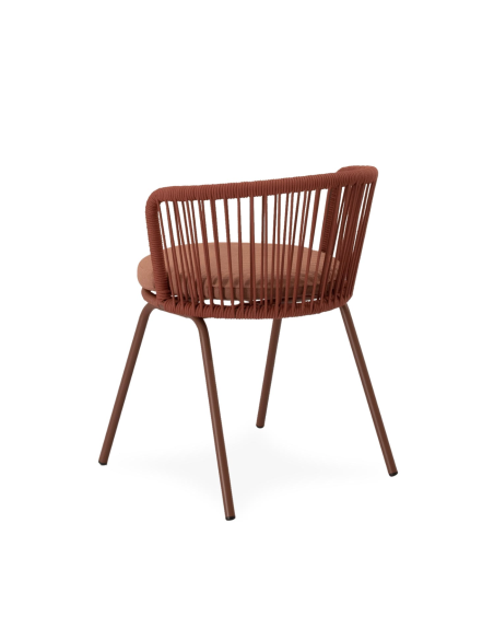 Silla Exterior THEO, Metal / Cuerda Terracota