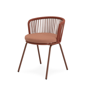 Silla Exterior THEO, Metal / Cuerda Terracota - Vackart