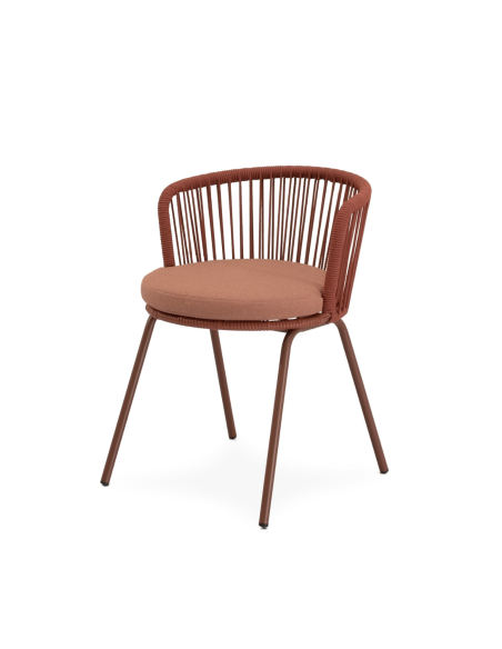 Silla Exterior THEO, Metal / Cuerda Terracota - Vackart