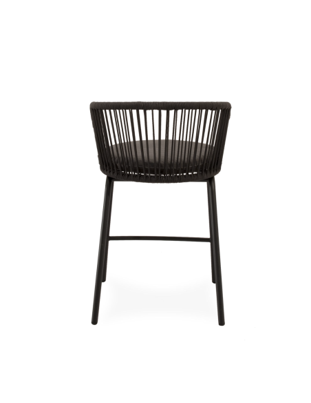 Taburete Alto Exterior THEO 64,5 cm, Metal / Cuerda Antracita