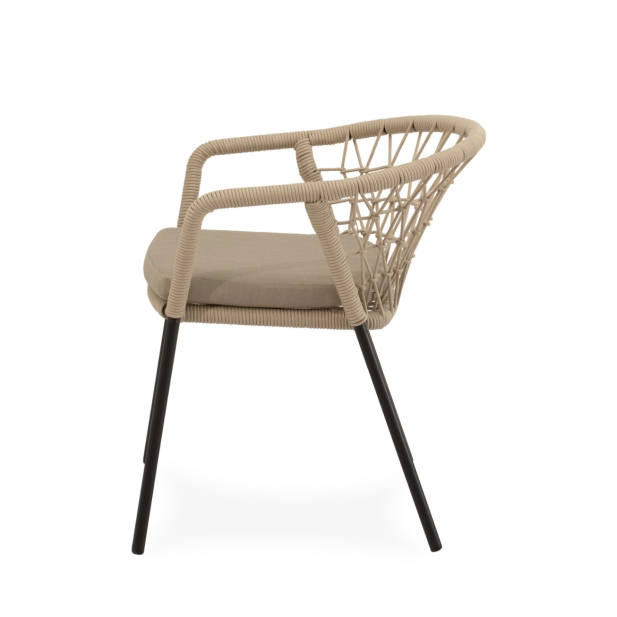 Silla Exterior WELLS, Metal Negro /... Silla Exterior WELLS, Metal Negro /...