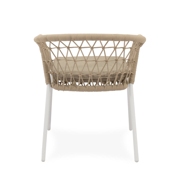 Silla Exterior WELLS, Metal Blanco /... Silla Exterior WELLS, Metal Blanco /...