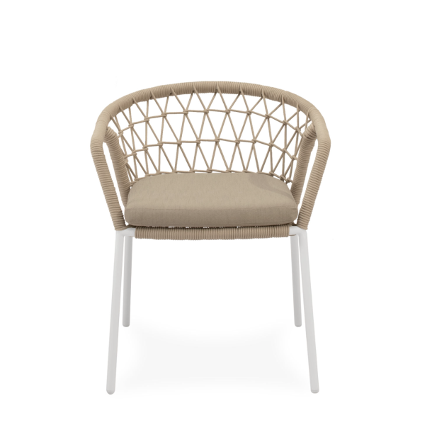 Silla Exterior WELLS, Metal Blanco /... Silla Exterior WELLS, Metal Blanco /...