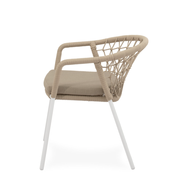Silla Exterior WELLS, Metal Blanco /... Silla Exterior WELLS, Metal Blanco /...