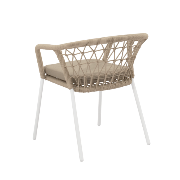 Silla Exterior WELLS, Metal Blanco /... Silla Exterior WELLS, Metal Blanco /...