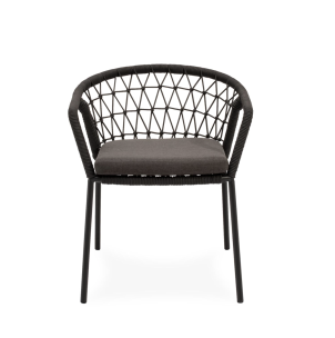 Silla Exterior WELLS, Metal / Cuerda Antracita - Vackart 2