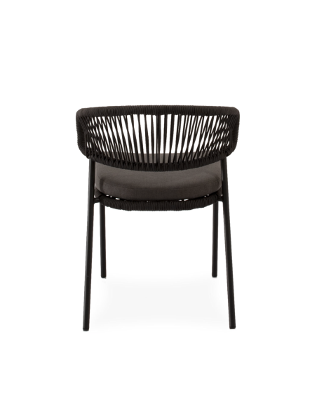 Silla Exterior ELLIS, Metal / Cuerda Antracita