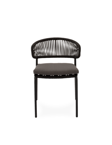 Silla Exterior ELLIS, Metal / Cuerda Antracita