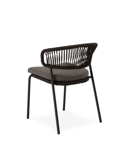 Silla Exterior ELLIS, Metal / Cuerda Antracita