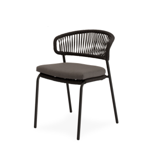 Silla Exterior ELLIS, Metal / Cuerda Antracita - Vackart