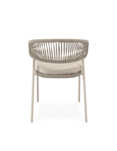 Silla Exterior ELLIS, Metal / Cuerda Beige