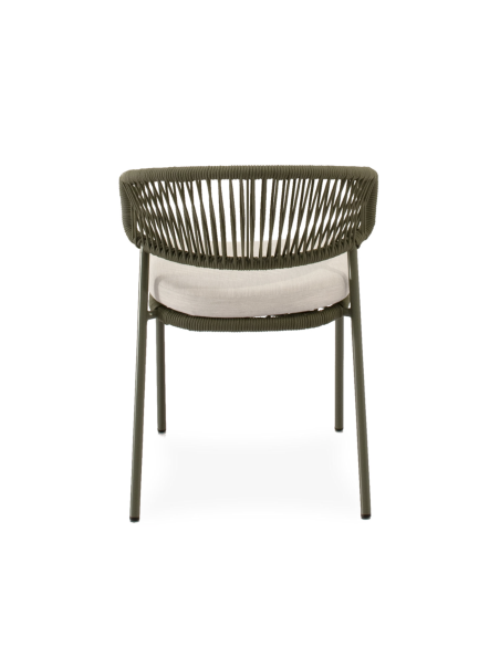 Silla Exterior ELLIS, Metal / Cuerda Verde