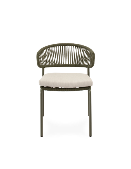 Silla Exterior ELLIS, Metal / Cuerda Verde