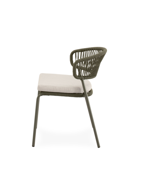 Silla Exterior ELLIS, Metal / Cuerda Verde