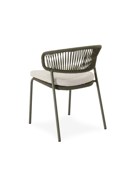 Silla Exterior ELLIS, Metal / Cuerda Verde