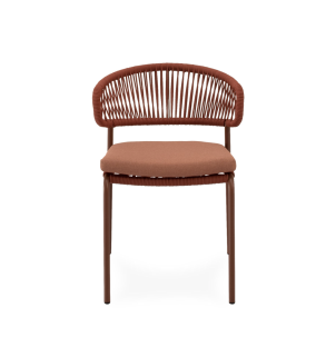 Silla Exterior ELLIS, Metal / Cuerda Terracota - Vackart 2