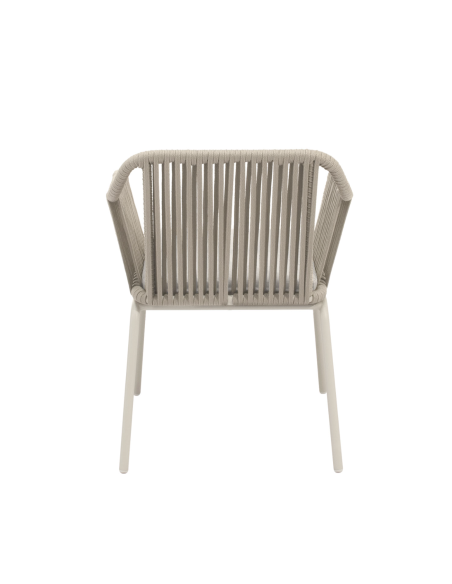 Silla Exterior AMIA, Metal / Cuerda Beige
