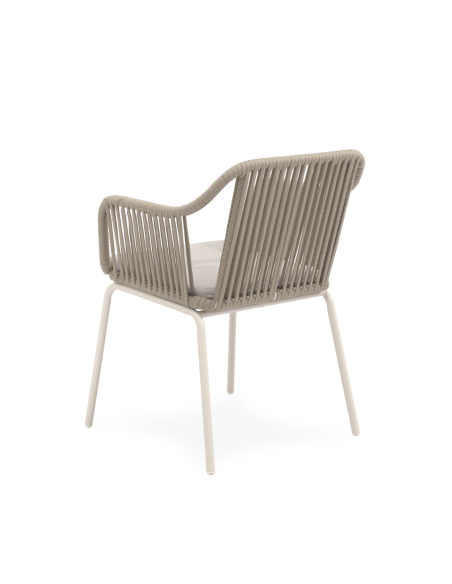 Silla Exterior AMIA, Metal / Cuerda Beige