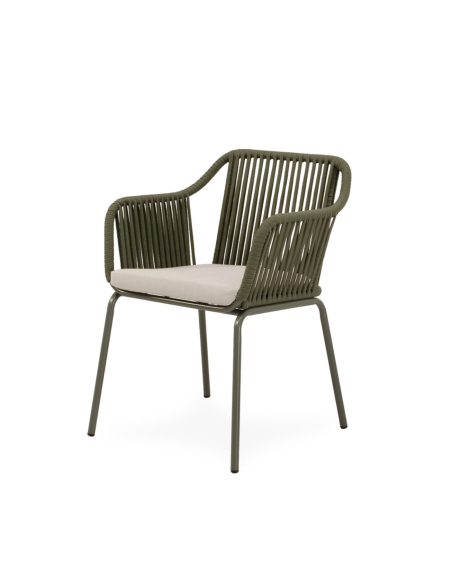 Silla Exterior AMIA, Metal / Cuerda Verde - Vackart